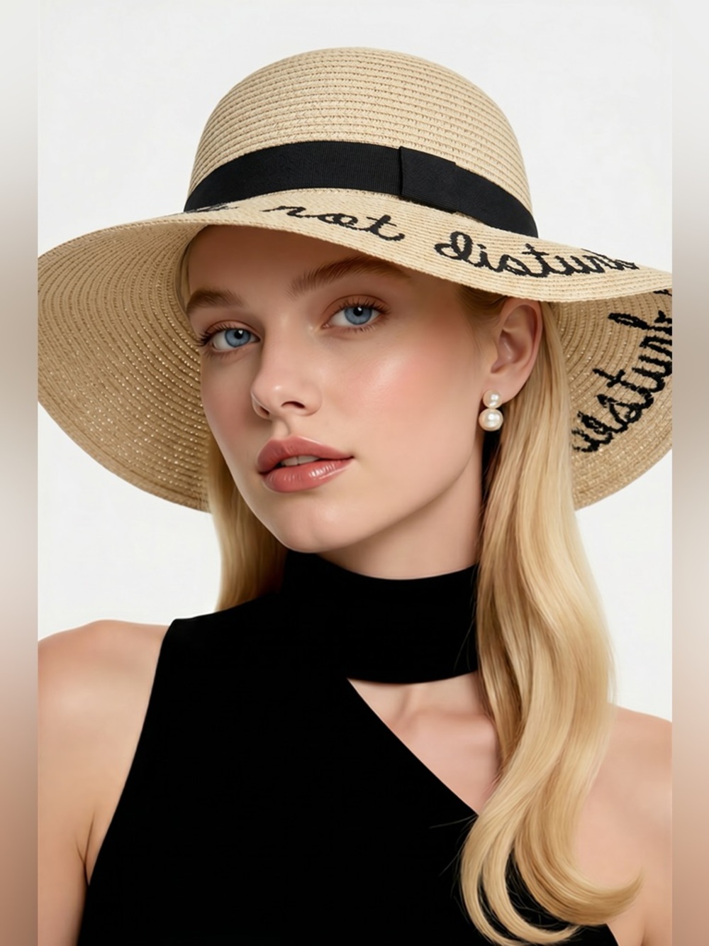 Brook + Bay Womens Embroidered Floppy Beach Summer Straw Hats New
